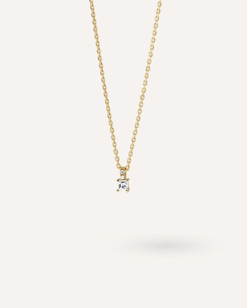 Princess Cut Diamond Necklace