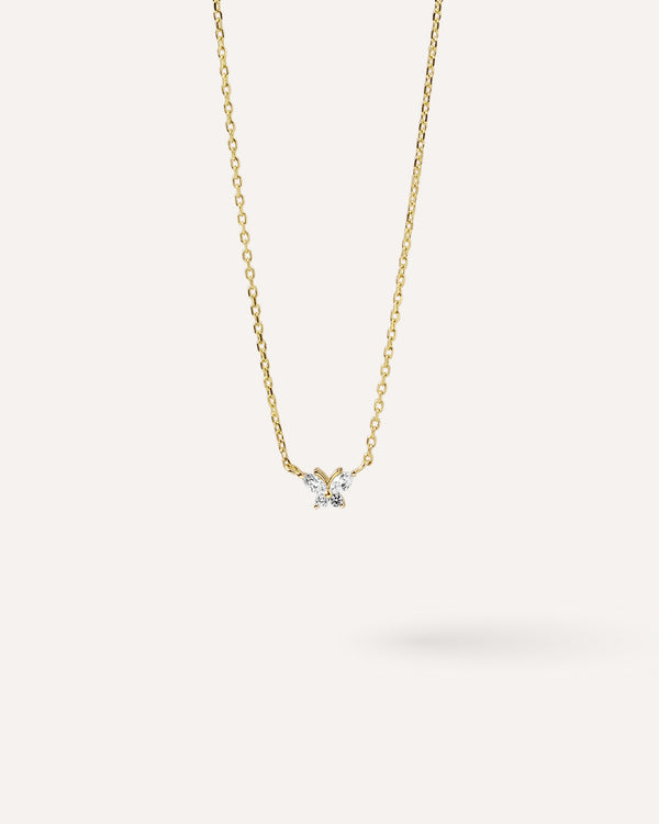 Diamond Butterfly Necklace