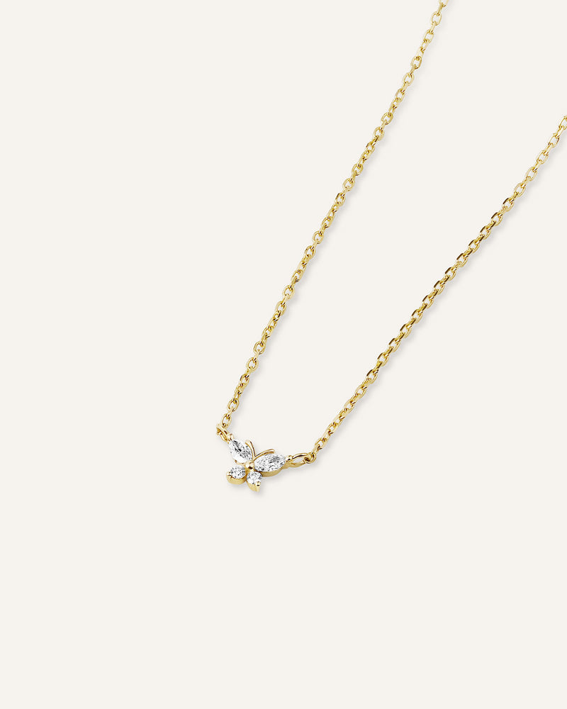 Diamond Butterfly Necklace