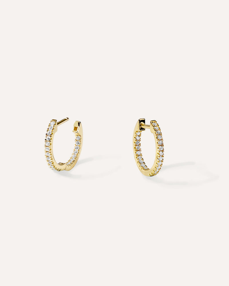 Pave Hoop Earrings