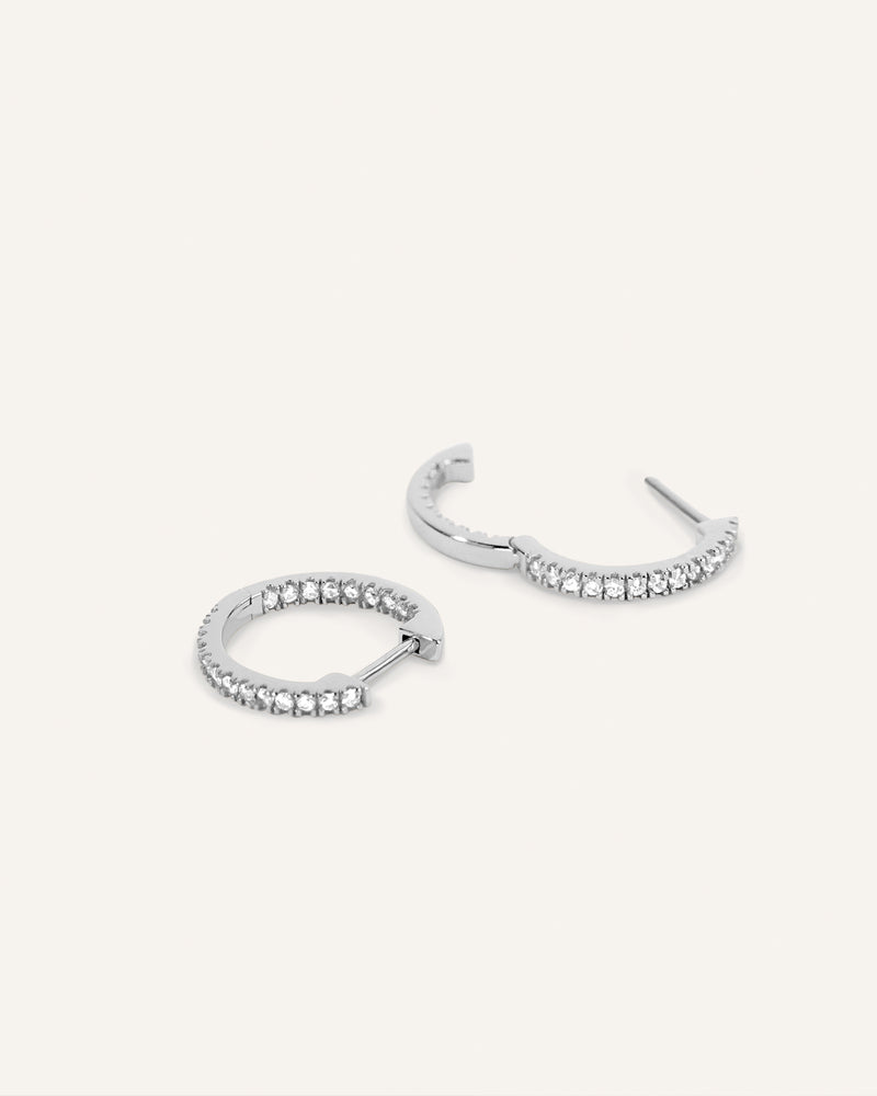 Pave Hoop Earrings