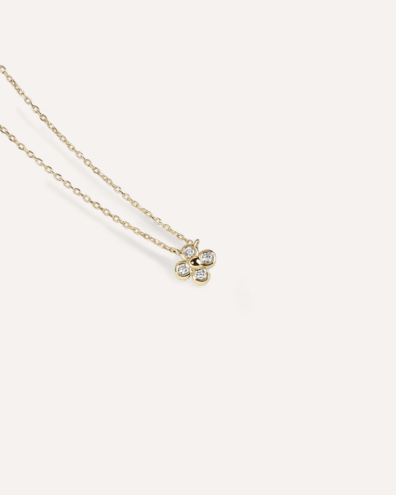 Four Leaf Clover Diamond Necklace